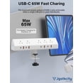 thumbnail image 2 of Soporte de pinza Power Strip Jgstkcity, 65 W, 4 USB-C y 5 salidas, 2 of 7