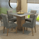 thumbnail image 2 of Juego de Comedor Madesa Livia Mesa con Tablero de Madera 4 Sillas Marrón/Gris/Plata, 2 of 11