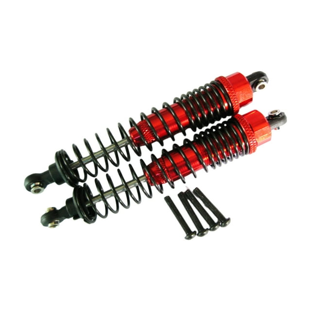 mmirethe 2x Metal Adjustable Oil Filled Shock Absorber Damper For 1/10 AXIAL SCX10 AXIAL SCX10 Metal Adjustable Oil Filled Shock Red 1Set