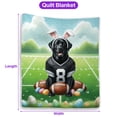 thumbnail image 5 of Happy Easter Hello Spring Labrador Retriever Playing Football Quilt Blanket Lab Dog Lover Gifts Cozy Comforter Throw Blanket - 13003, 5 of 5