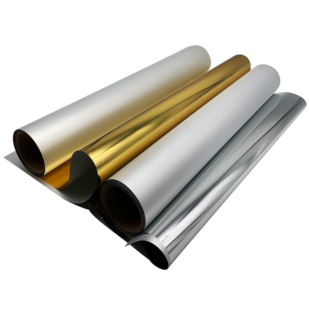 H-E 24in x 164ft DTF Gold Foil Transfer Film Roll, Cold Peel