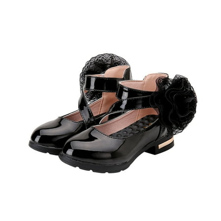 

Winter Savings Holiday Deals 2024! Antqov Girls Dress Shoes Princess Shoes for Girls Fall Princess Soft Sole Middle School Students Black Performance Shoes Black 8-9 Years
