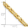 thumbnail image 4 of Auriga Fine Jewelry 14K Yellow Gold 3.25 mm Byzantine Chain Necklace for Women 22", 4 of 7