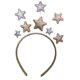 thumbnail image 3 of Diadema navideña Diadema de flores Linda diadema de estrella para fiesta o cumpleaños (oro + plata) 2 piezas, 3 of 5