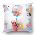 thumbnail image 1 of BOSDECO Creative Universal Collage Collection Elements Peony Flowers Pillowcase Pillow Cushion Cover 18x18 inch, 1 of 1