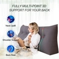 thumbnail image 2 of WOWMAX Sofa Daybed Large Filled Triangular Wedge Cushion Bed Backrest Positioning Support Pillow Reading Pillow Office Lumbar Pad with Removable Cover Coffee Full, 2 of 6