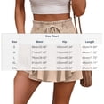 thumbnail image 6 of AUNVITO Women's Solid Color Mid Waist Skort with Elastic Waistband and Ruffle Detail Sporty Casual Comfortable, 6 of 6