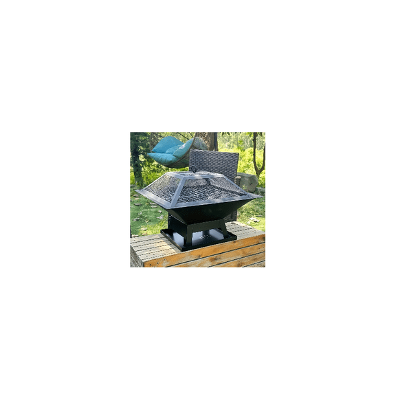 Outdoor Fire Pit, Wood Burning Firepit for Backyard Patio Camping