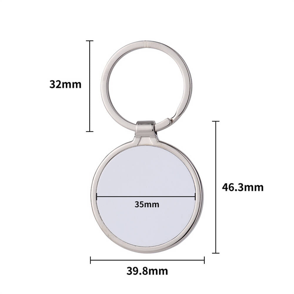 30pcs 3 Shape Sublimation Blank Metal Keychain Bulk with Key Ring for Christmas Valentine Graduation Day Present