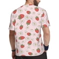 thumbnail image 2 of Wukai Strawberry Floral Print Men's Short-Sleeved Mesh T-Shirt,Quick-Dry Short Sleeve Workout T-Shirt-, 2 of 8