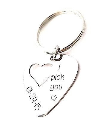 Vintage Guitar Pattern Guitar Pick Necklace Unique Custom Fashion Pet Card Keychain