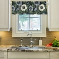 thumbnail image 2 of Yayeee Kitchen Valance Rod Pocket 54" x 18" Living Room Window Curtain, Dark Floral, 2 of 6