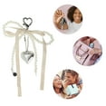 thumbnail image 3 of Unique Bargains 1 Pc Handbag Charms Keychains Ribbon Bow Heart Bag Accessories Champagne, 3 of 5