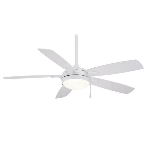 Led Ceiling Fan In Transitional Style 15.25 Inches Tall By 54 Inches Wide-White Finish-White Blade Color Minka Aire Fans F534l-Wh