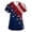 Navy-B#1321, variant on AHMOMEI 250th Anniversary USA Shirt Women Women's Scrub Tops Stars Stripes Nurses Working Uniforms with Pocket S-5XL Plus Size Women Scrub Top