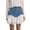 CL100 Blue, variant on Yuncity Women Skirts Solid Color High Waist Elastic Flare Layered Ruffle Hem Summer Elegant Cute Leisure Outdoor Daily Wear Women's Skirts Size L Black