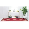 thumbnail image 4 of Rugs.com Amaya Collection Rug – 8 Ft Runner Burgundy Medium Rug Perfect For Hallways, Entryways, 4 of 8