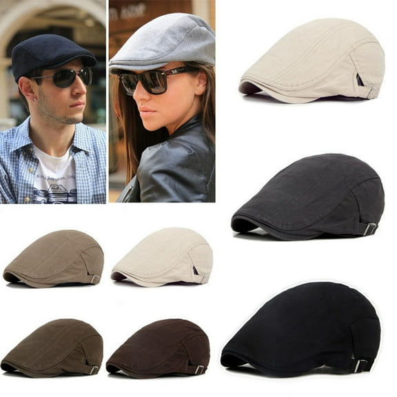 SPRING PARK Unisex Men Women Retro Casual Ivy Hat Summer Vintage Classic Golf Newsboy Driving Cabbie Flat Cap