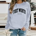 thumbnail image 4 of Fort Worth Texas Sweatshirts for Women 2025 Long Sleeve Crewneck Sweatshirt Pullover Tops Streetwear, 4 of 6