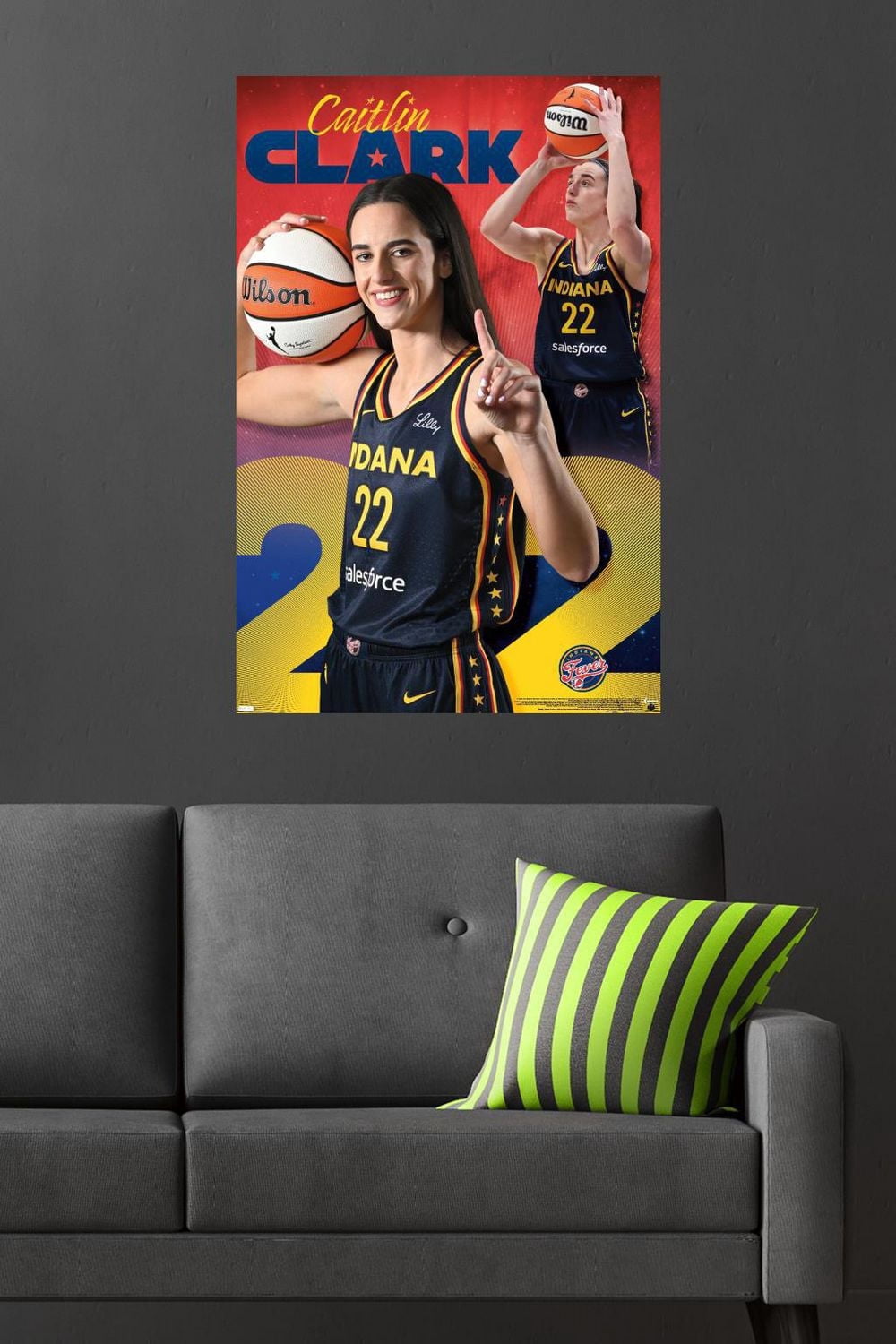 WNBA Indiana Fever - Caitlin Clark 24 Wall Poster, 22.375" x 34"