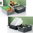 thumbnail image 4 of 8 pcs Storage Bins with Lids - Plastic Storage Containers with Lids Stackable Storage Box Storage Baskets for Organizing Shelves Drawers Desktop Closet Playroom Classroom Office, 4 of 5