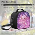 thumbnail image 5 of Jeiento Axolotl Backpack for Girls Kids Book Bag with Lunch Box and Pencil Pouch 3PCS Set Bookbag with Compartments for School Flower 17 inch Large School Bag, Purple, 5 of 7