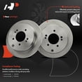 thumbnail image 2 of A-Premium 11.18 inch (284mm) Rear Solid Disc Brake Rotors Compatible with Select Hyundai & Kia Models - Azera 2006-2009, Amanti 2007-2009, 2-PC Set, 2 of 8