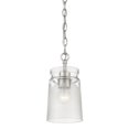 thumbnail image 1 of Golden Lighting 1405-M1L PW-CAG Travers Mini Pendant Light, Pewter, 1 of 1