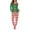 Christmas Costume Red Green, variant on FKELYI Christmas Women Pajama Size M Polyester Red Green Long Sleeve Pjs for Women Set of 2 Leisure Pajamas Top and Pants with Pockets