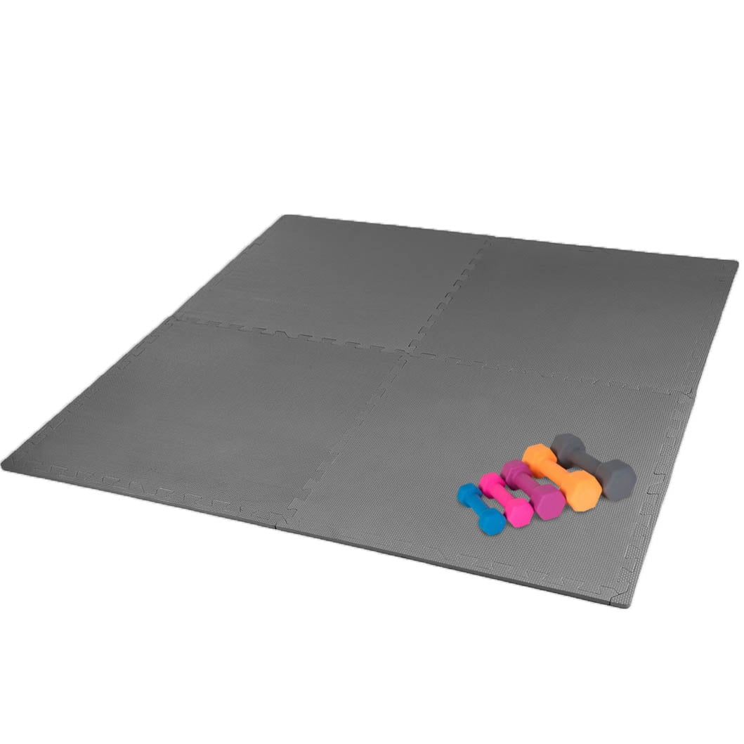 Xspec  3/8" Thick 100 Sq Ft EVA Foam Floor Exercise Gym Mats, Charcoal Grey | 1