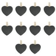 thumbnail image 1 of 10 Mini Retangle Heart Chalkboard Blackboard With Wooden Clip Message Board Signs And Labels Clips, 1 of 3