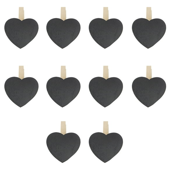 10 Pizarras Rectangulares Mini Con Clip De Madera, Letreros Y Etiquetas Para Mensajes