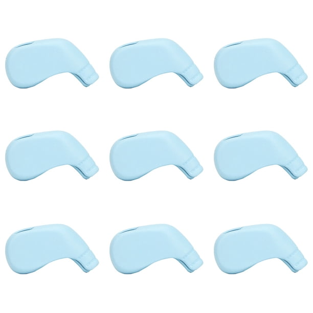 Advancent Paquete de 9 fundas para palos de golf, fundas para cabezales de hierro, protector de repuesto extraíble Golf Cielo azul