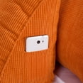 thumbnail image 4 of Qtmnekly Solid Color Reading Backrest Cushion Wedge Pillow Thick Lumbar Back Pad cloth Orange, 4 of 6