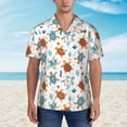 thumbnail image 4 of Balery Various Turtle Print Men's Hawaiian Shirts Short Sleeve Beach Shirt Relaxed Fit Vacation Button Down Shirts-, 4 of 9