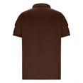 thumbnail image 4 of Men's Collared Neck Half Button Golf Shirts Short Sleeve Work Shirt Casual Performance Tops Brown M, 4 of 6