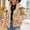 Khaki, variant on Ofreoo Womens Winter Coats Warm Solid V-neck Faux Fur Jacket,Holiday,Wedding,Party ,Christmas Gift