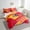 Red Orange, variant on Erosebridal Sports Bed in a Bag Twin size Teens, American Football Bed Set, Dark Green Yellow, Green Bay, Microfiber 7pcs