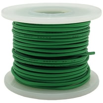 25 Feet Green 22 Gauge Solid Hook-Up Wire, Tinned Copper, PVC Insulation (Shade May Vary)