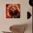 thumbnail image 4 of 14 Inch Wall Clock Battery Operated Square Clock Decorative for Office, Kitchen, Outdoor, Living Room，Lion Animal Elegant Design, 4 of 4