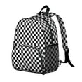 thumbnail image 2 of Black and White Checkered Backpack Backpack for School,Cute School Bag,Schoolbag with Adjustable Shoulder Straps & Padded Back,13.8"x11.4"x6", 2 of 6