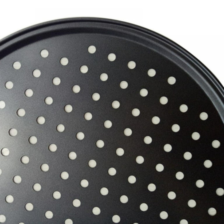 Maxi Small Pizza Pan w/Holes, Non-Stick, Scratch Resistant, Pizza Pan Set  of 2, Made with Steel & Aluminum for Crispy Crust, Round Pizza Pan for