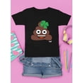 thumbnail image 3 of Lucky Poo Emoji - Fun Clover Charm Design Youth's T-shirt, 3 of 4