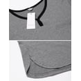 thumbnail image 5 of Ekouaer Mens Sleepwear Short Sleeve Nightgown Henley Nightshirt V Neck Sleep Shirt Long Loungewear, 5 of 6