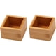 thumbnail image 1 of Ybm Home Caja De Almacenamiento Organizadora De Cajones De Bambú Para Cajones De Cocina, Cajones De Basura, Oficina, Dormitorio, Habitación De Niños, Manualidades, Costura Y Baño, Paquete De 2, 3X3X2, 1 of 5
