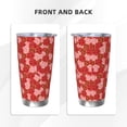 thumbnail image 3 of Lsque Rose Flowers Pattern 20oz Car Cup with Lid and Straw, Insulated Coffee Cup with Straw Topper, Spill Proof Travel Coffee Mug, Stainless Steel Tumble-Straw Three-piece Set, 3 of 8
