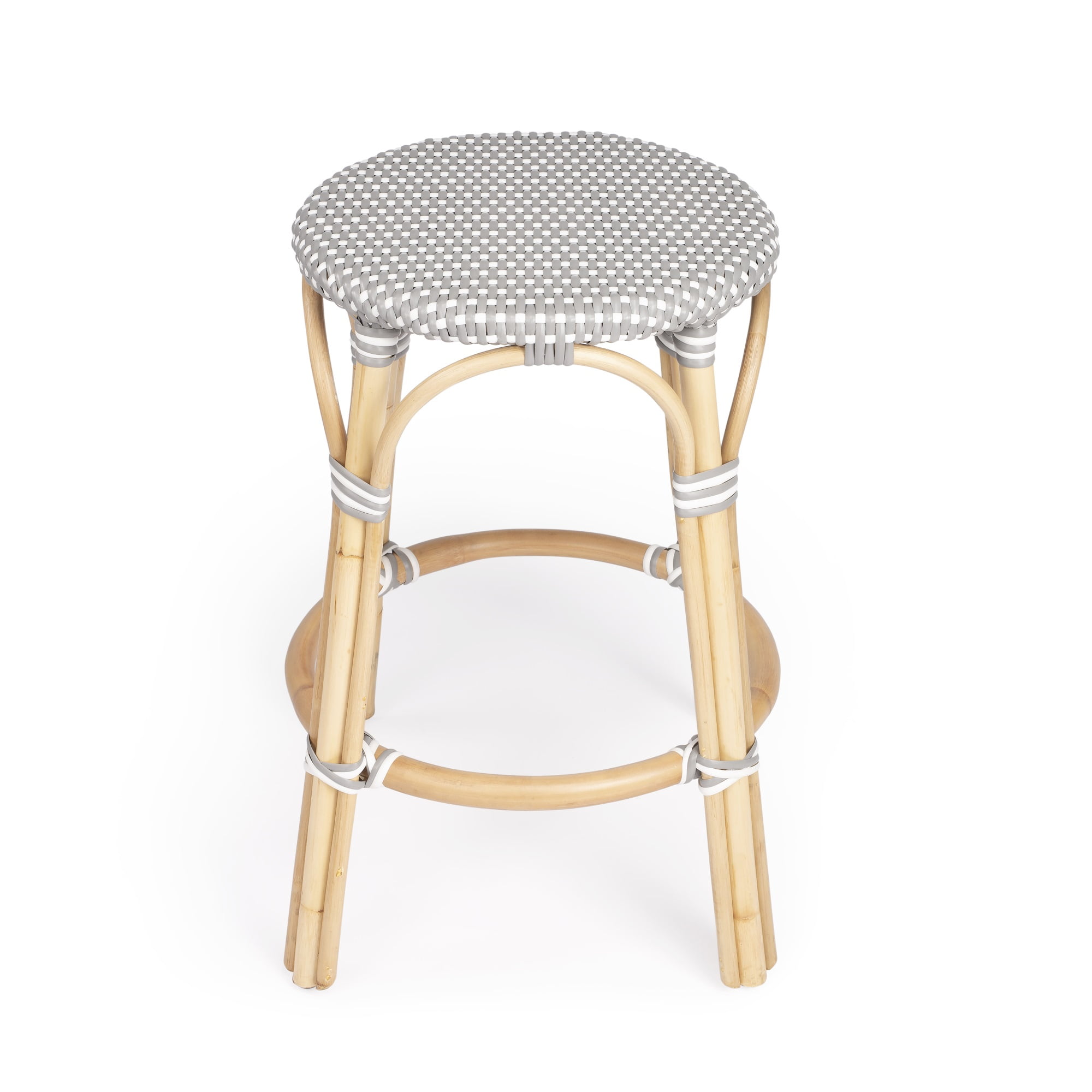 Tobias Rattan Round Counter Stool - Thumbnail 5