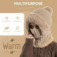 thumbnail image 6 of 3 in 1 Beanie Hat For Women, Upgrade 3 in 1 Beanie Hat with Scarf and Mask, Fall Winter Warm Knitted Ski Scarf and Mask Set, 6 of 9