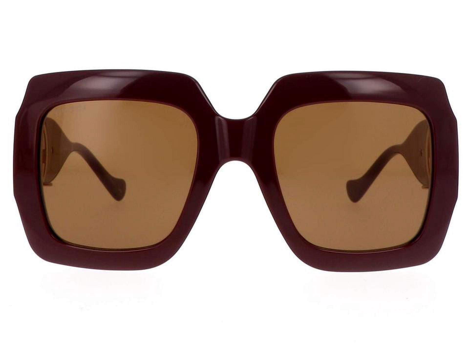 NEW GUCCI OVERSIZED SQUARE WOMEN\'S SUNGLASSES GG1022S 007 BURGUNDY GUCCI… Gucci GG1022S Burgundy/Brown 54/23/140 women Sierra Leone | Ubuy main image 3