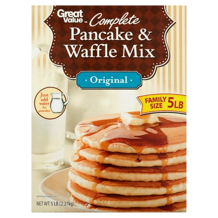 (4 Pack) Great Value Complete Original Pancake & Waffle Mix Family Size, 5